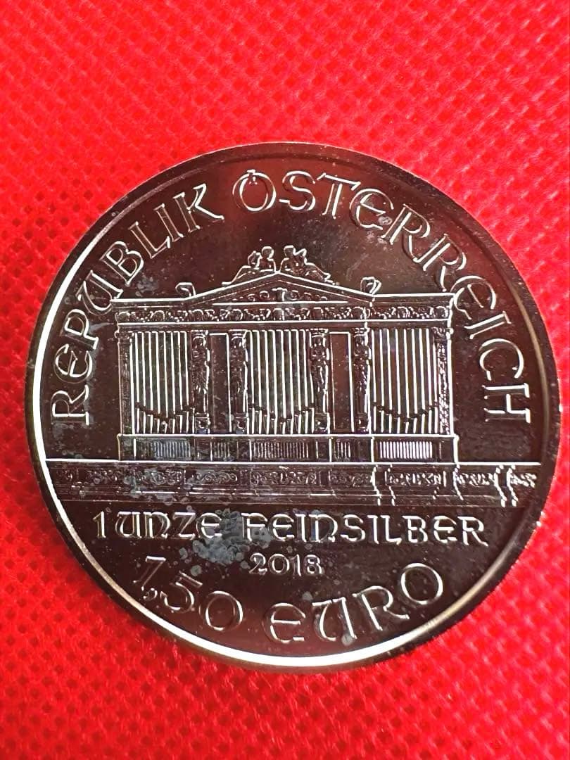 オーストリア 2018年　ウィーン 1,50ユーロ銀貨（1オンス）美品
