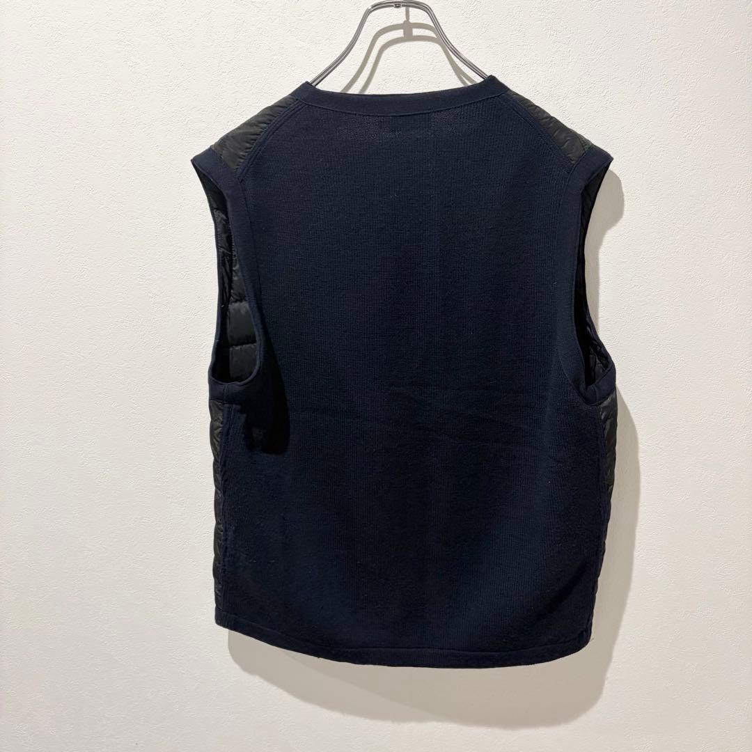 【美品✨希少‼︎】モンクレール　ダウンベスト　ニット切り替え　ペイズリー　XL!!