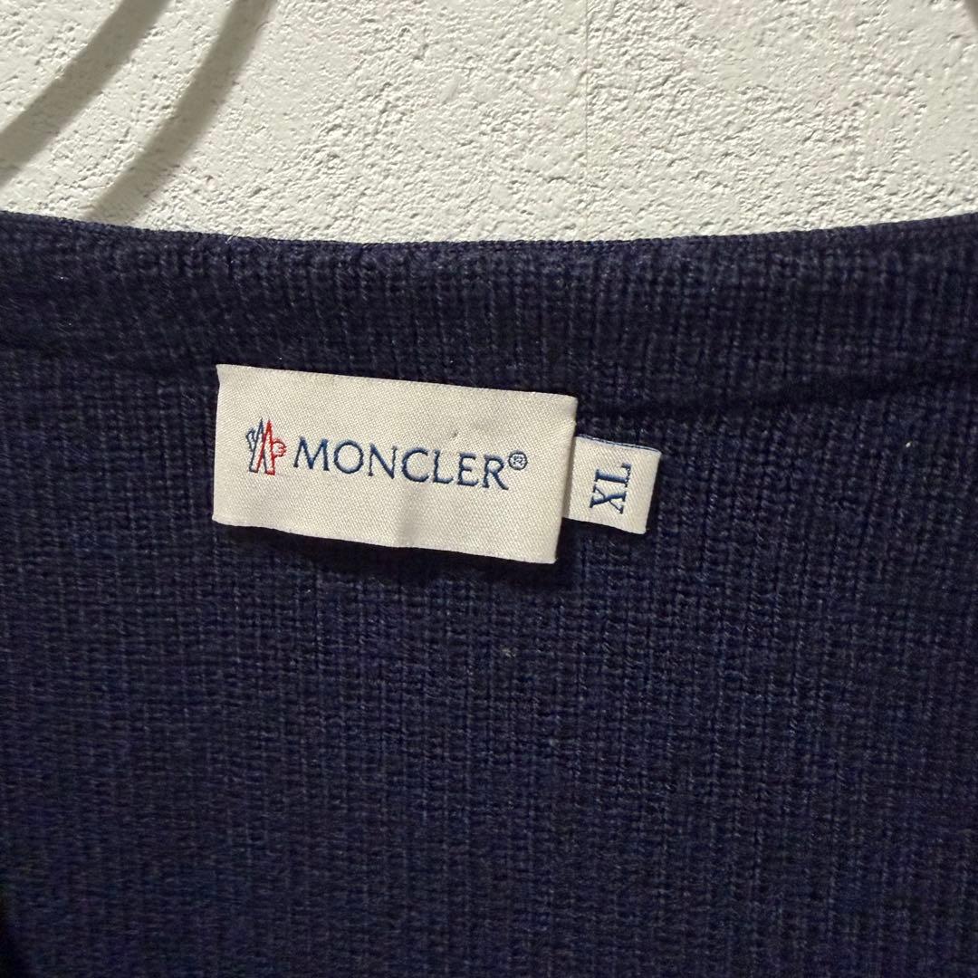 【美品✨希少‼︎】モンクレール　ダウンベスト　ニット切り替え　ペイズリー　XL!!