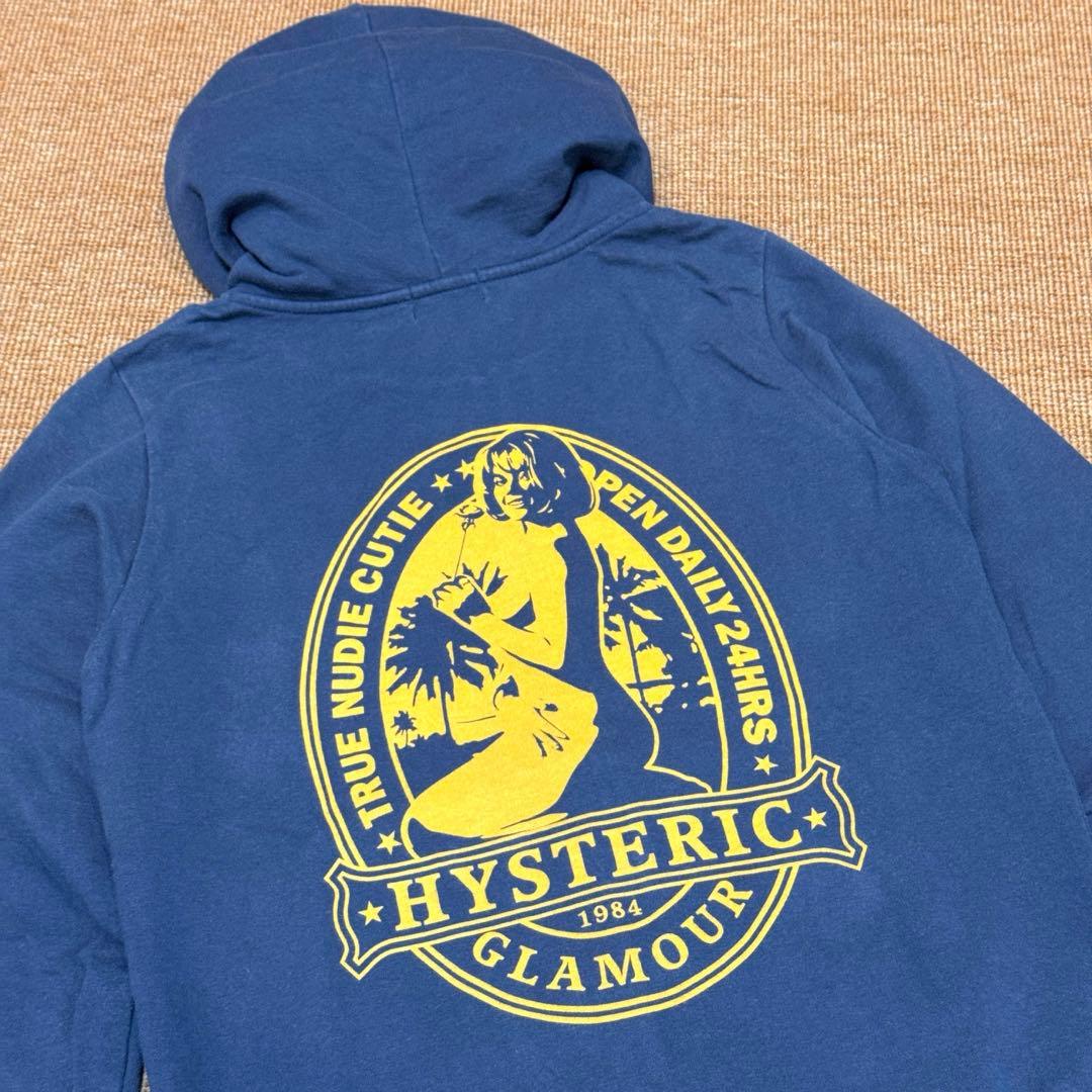 ⭐️HYSTERIC GLAMOUR スウェット ジップパーカー ネイビー HYS
