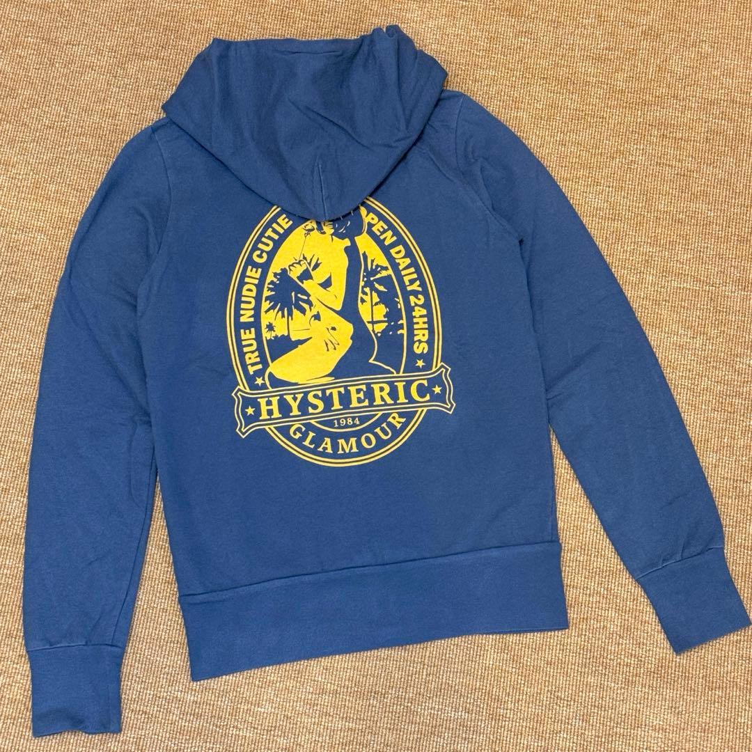 ⭐️HYSTERIC GLAMOUR スウェット ジップパーカー ネイビー HYS