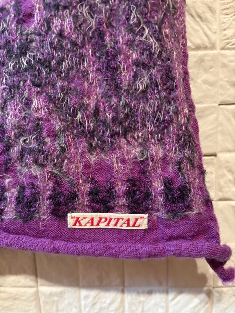 キャピタル KAPITAL ペイズリー柄 バンダナ パープル