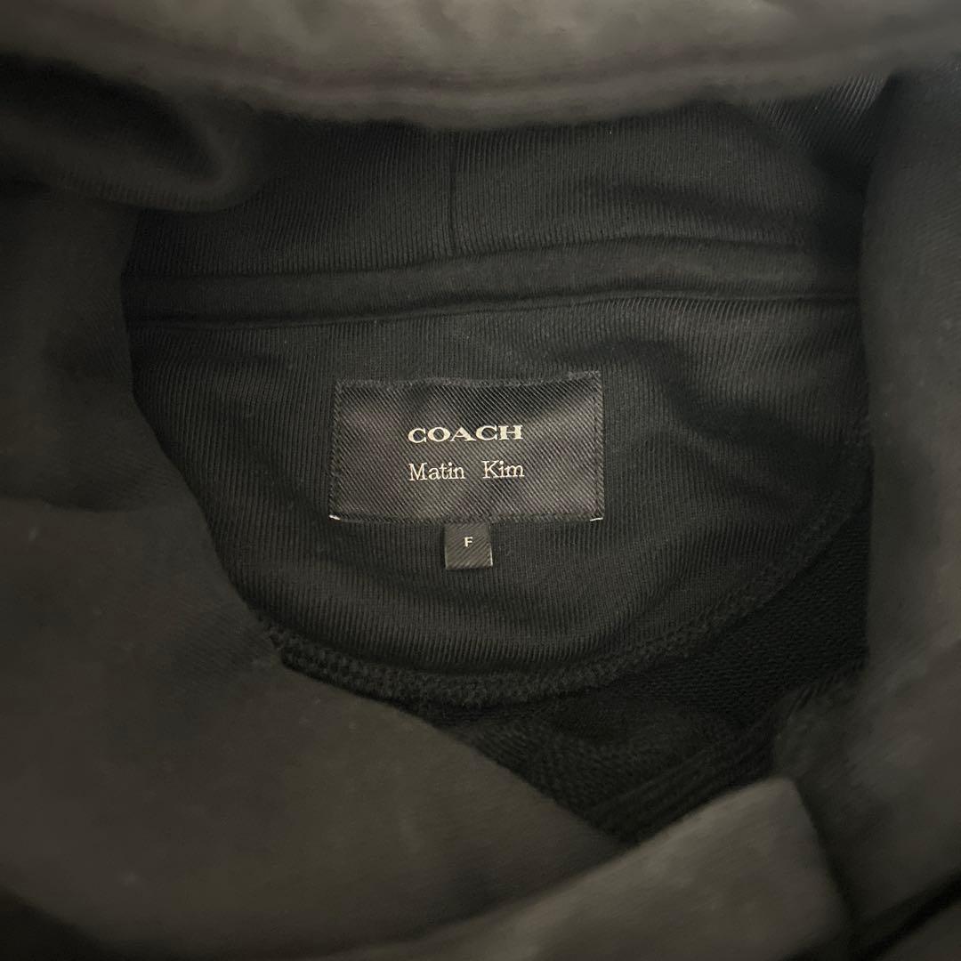 COACH MATIN KIM ブラック オーバーサイズ パーカーユニセックス