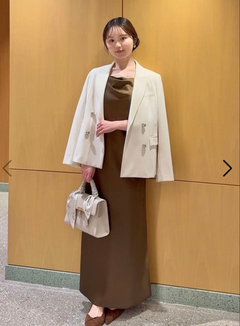 SNIDEL ハンマーサテンキャミワンピース