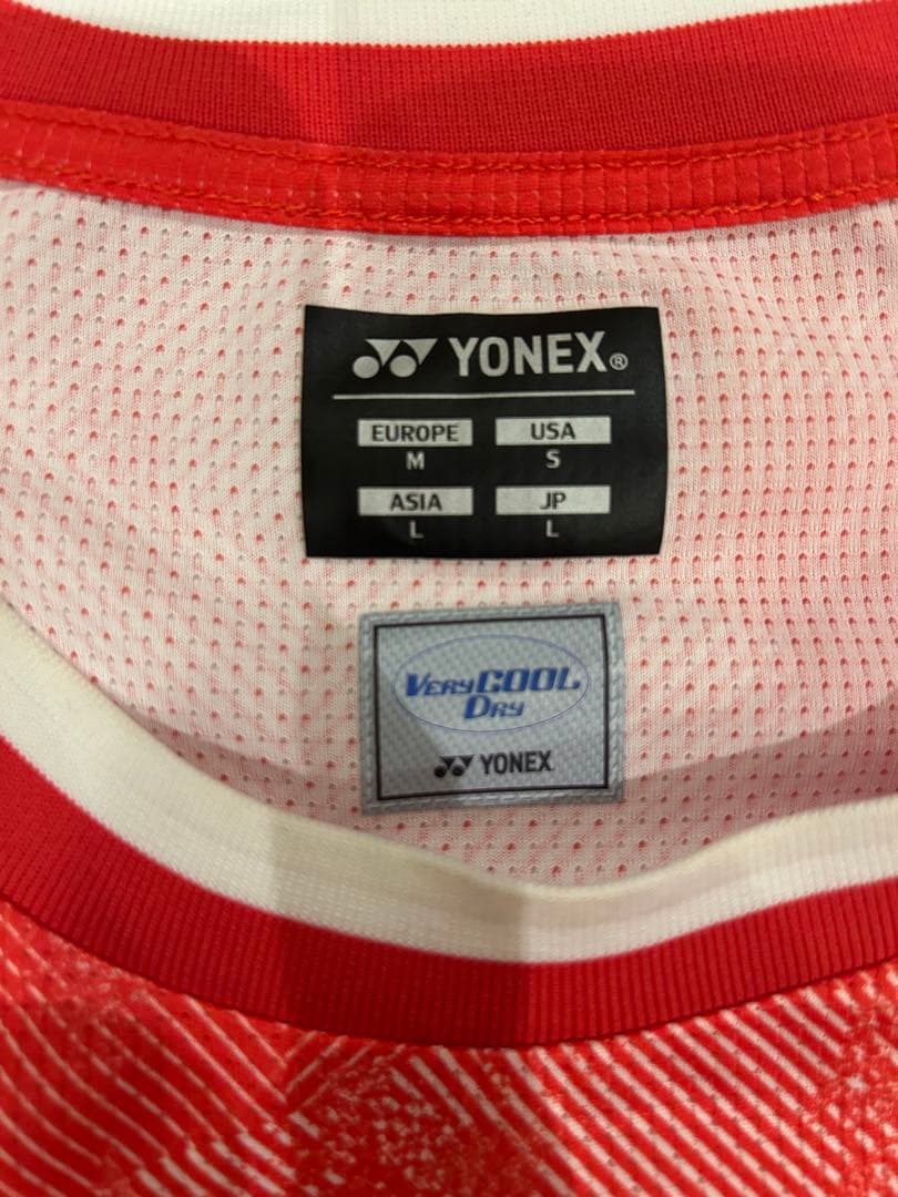 YONEX ソフトテニス　ゲームTシャツ 赤白