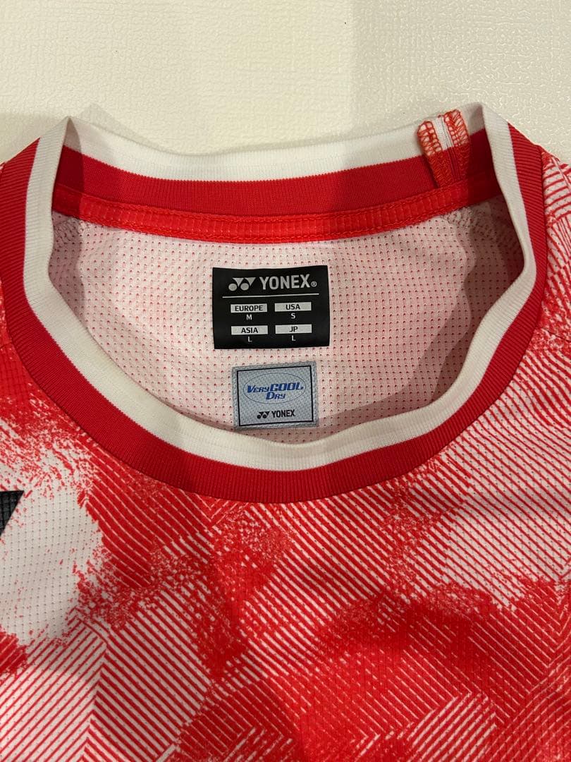 YONEX ソフトテニス　ゲームTシャツ 赤白