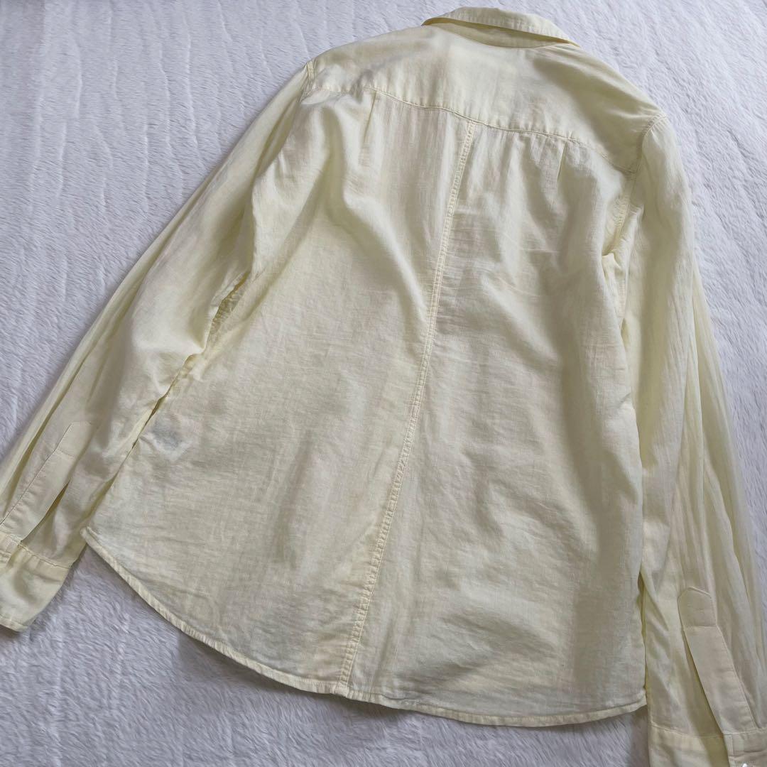 美品《Frank&Eileen フランクアンドアイリーン》長袖シャツ イエロー