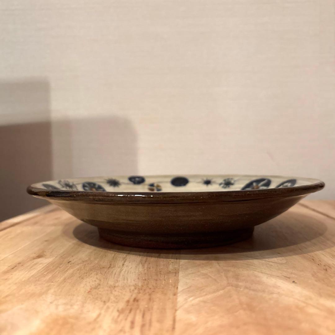 やちむん　作家器　関谷秀男作　7寸皿