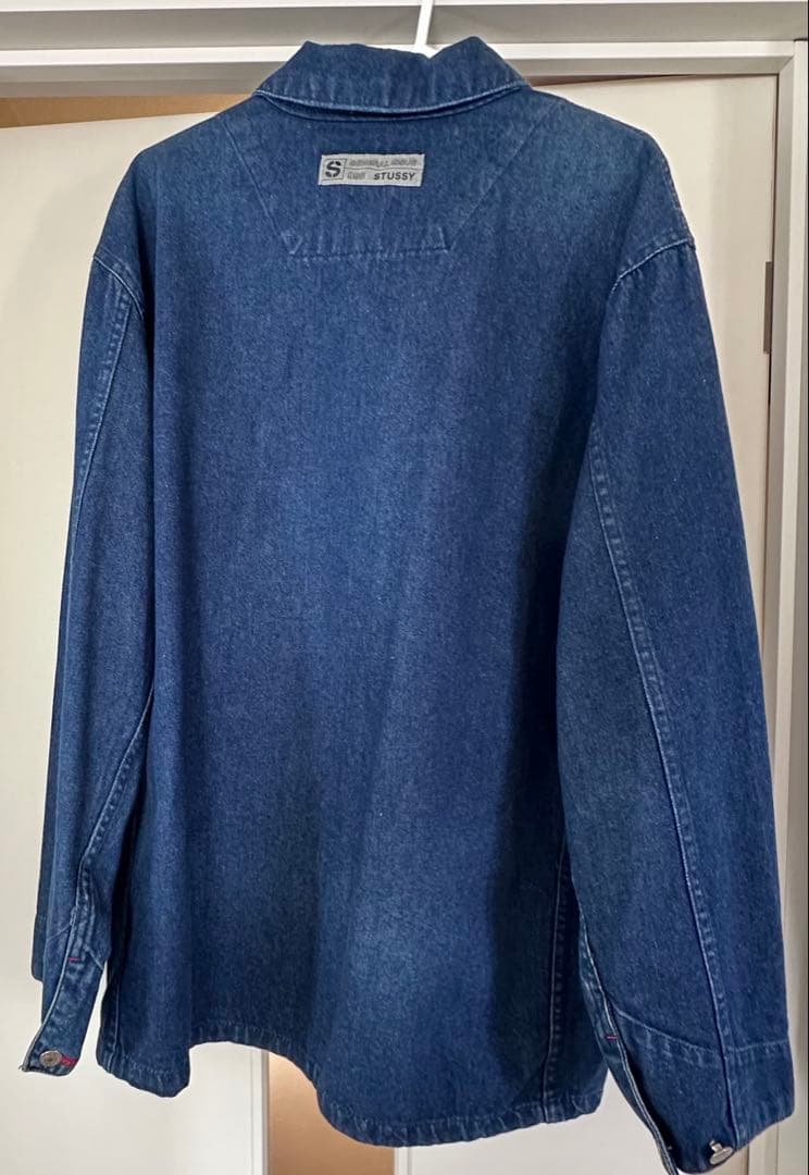 デニムジャケット90's STUSSY blue denim coverall