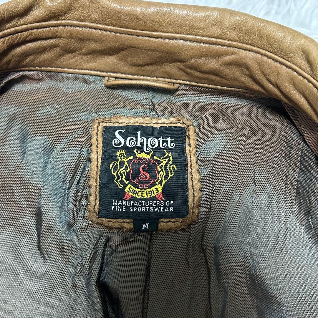 Schott ショット ウエスタン カウレザー ジャケット M メダリオン 本革