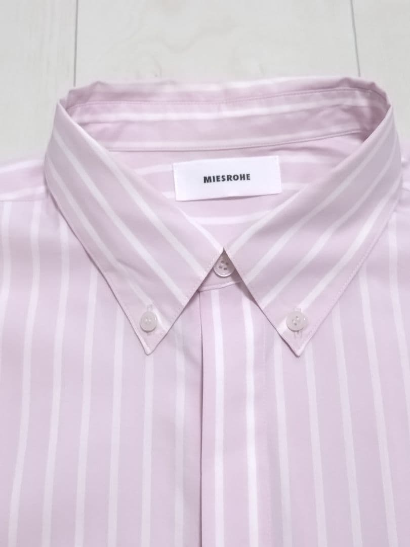 MIESROHEミースロエ人気完売マルチストライプショートシャツピンク