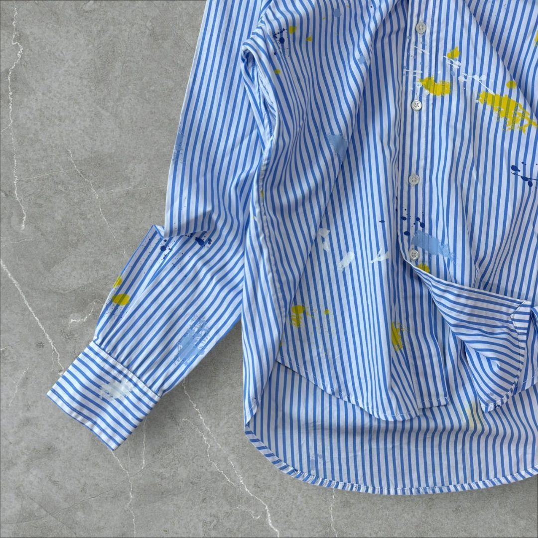 新品 RALPH LAUREN ラルフローレン ストライプ シャツ ペイント