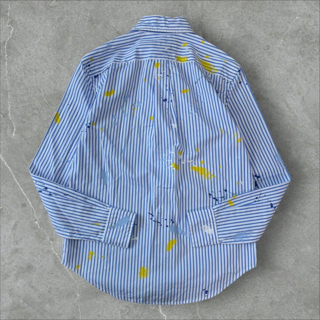 新品 RALPH LAUREN ラルフローレン ストライプ シャツ ペイント