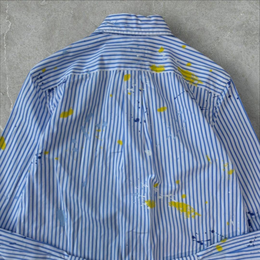 新品 RALPH LAUREN ラルフローレン ストライプ シャツ ペイント