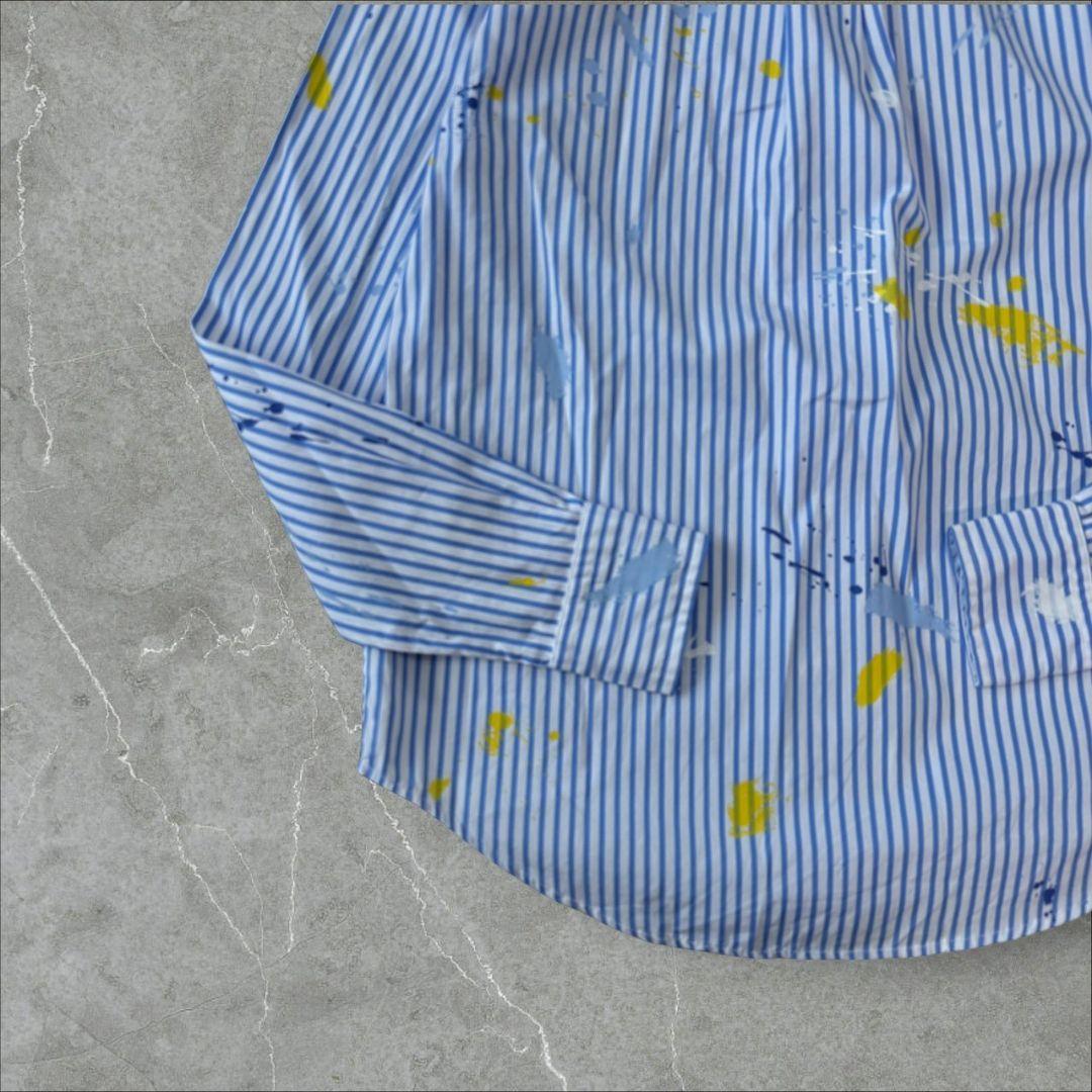 新品 RALPH LAUREN ラルフローレン ストライプ シャツ ペイント
