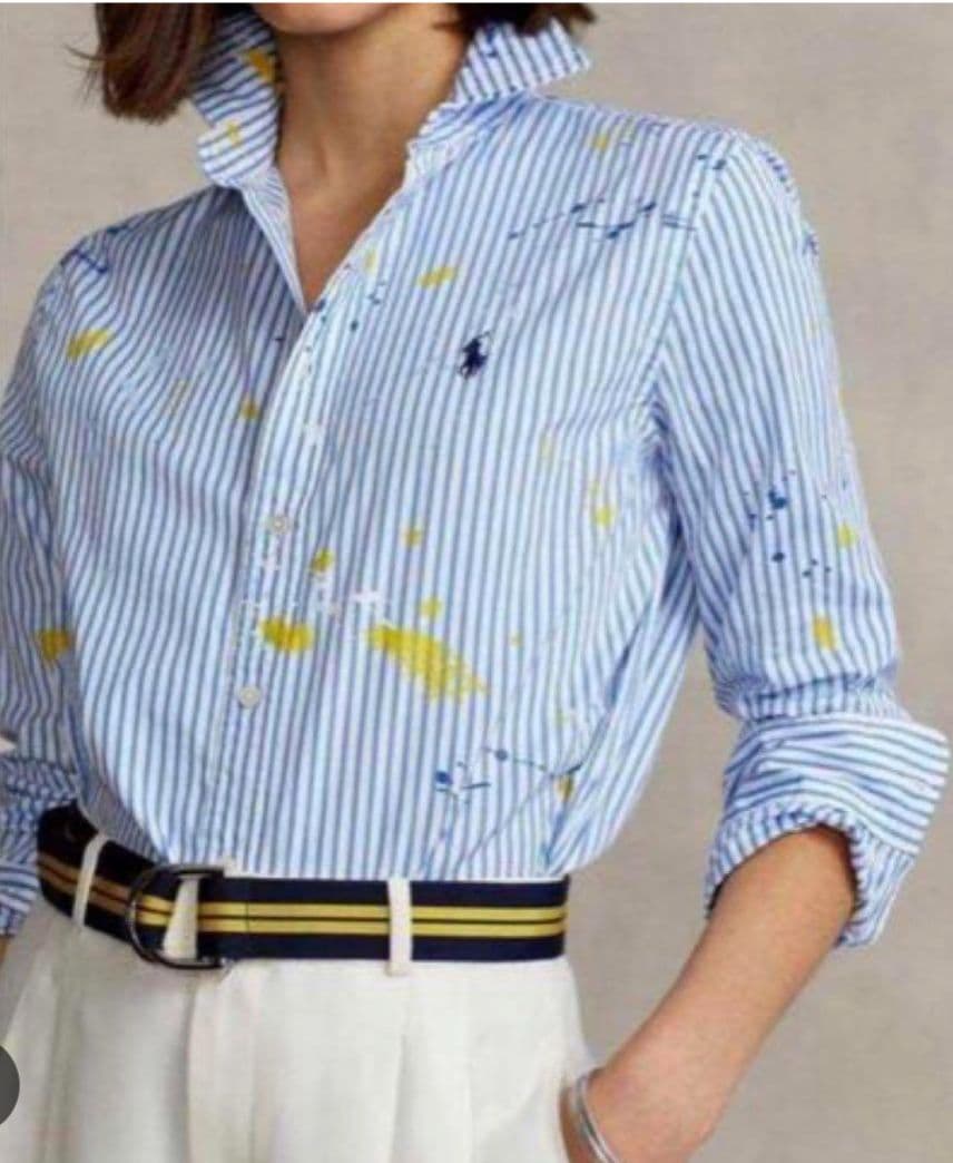 新品 RALPH LAUREN ラルフローレン ストライプ シャツ ペイント