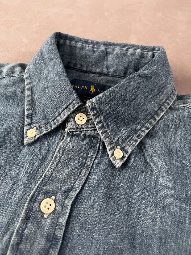 【定番】Ralph Lauren ボタンダウン デニム シャツ ダンガリー