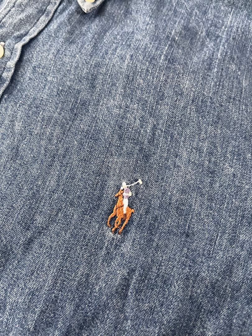 【定番】Ralph Lauren ボタンダウン デニム シャツ ダンガリー