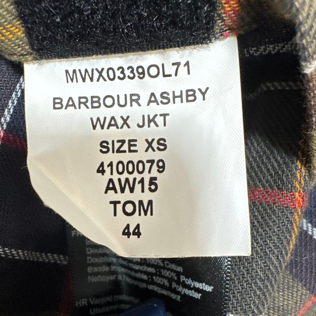 Barbour バブアー　Ashby Wax Jacket XS オリーブ
