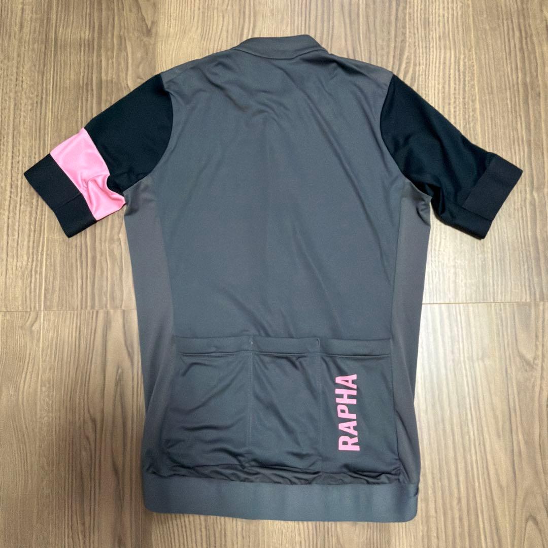ラファ rapha プロチームトレーニングジャージ　メンズMグレイ×ピンク