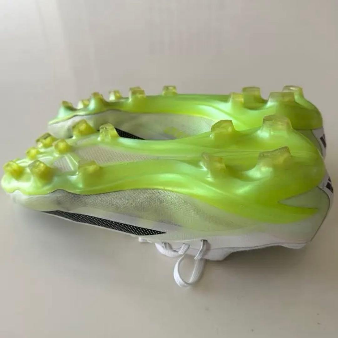 adidas ホワイト/グリーン サッカー　スパイクシューズ　28.5cm