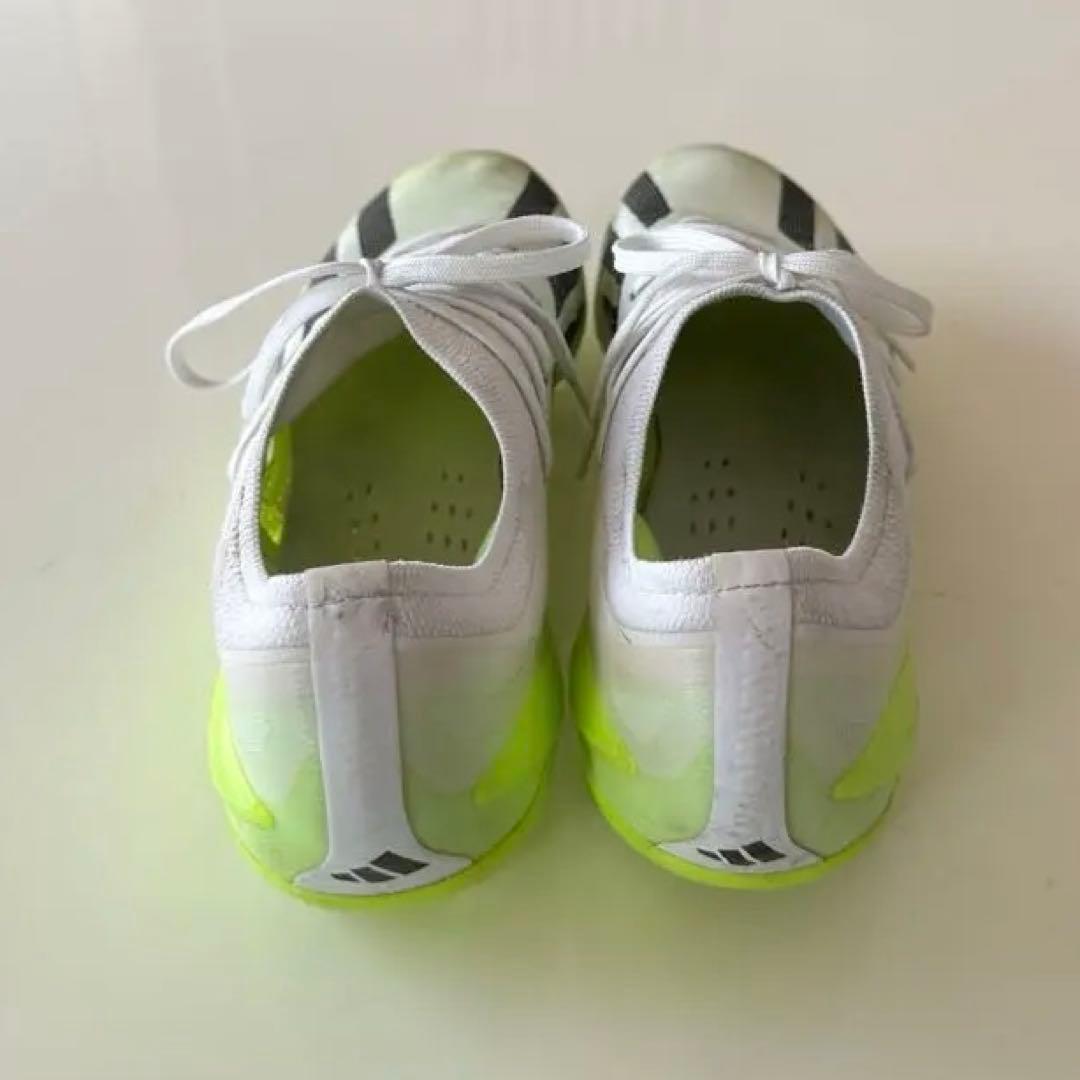 adidas ホワイト/グリーン サッカー　スパイクシューズ　28.5cm