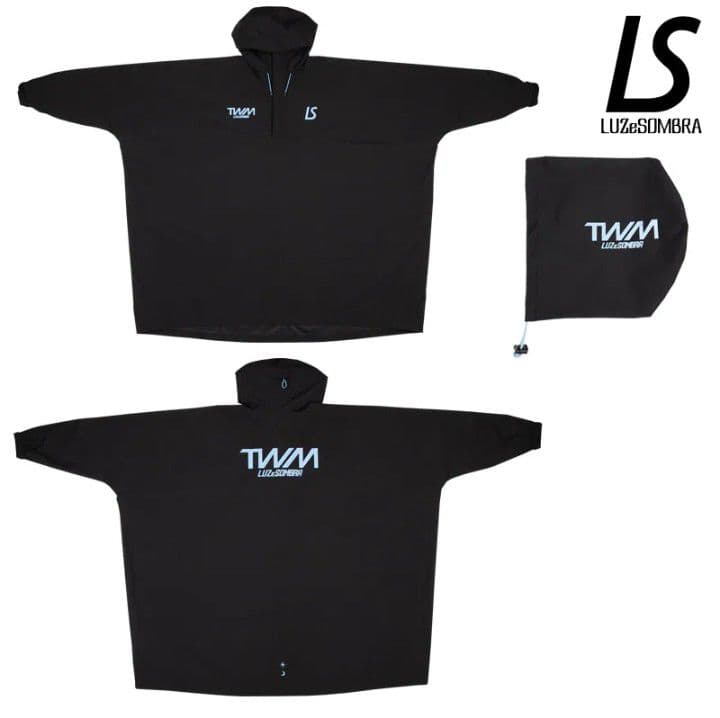 LUZeSOMBRA　TWM　ライトテックポンチョ　ブラック　収納袋付　美品
