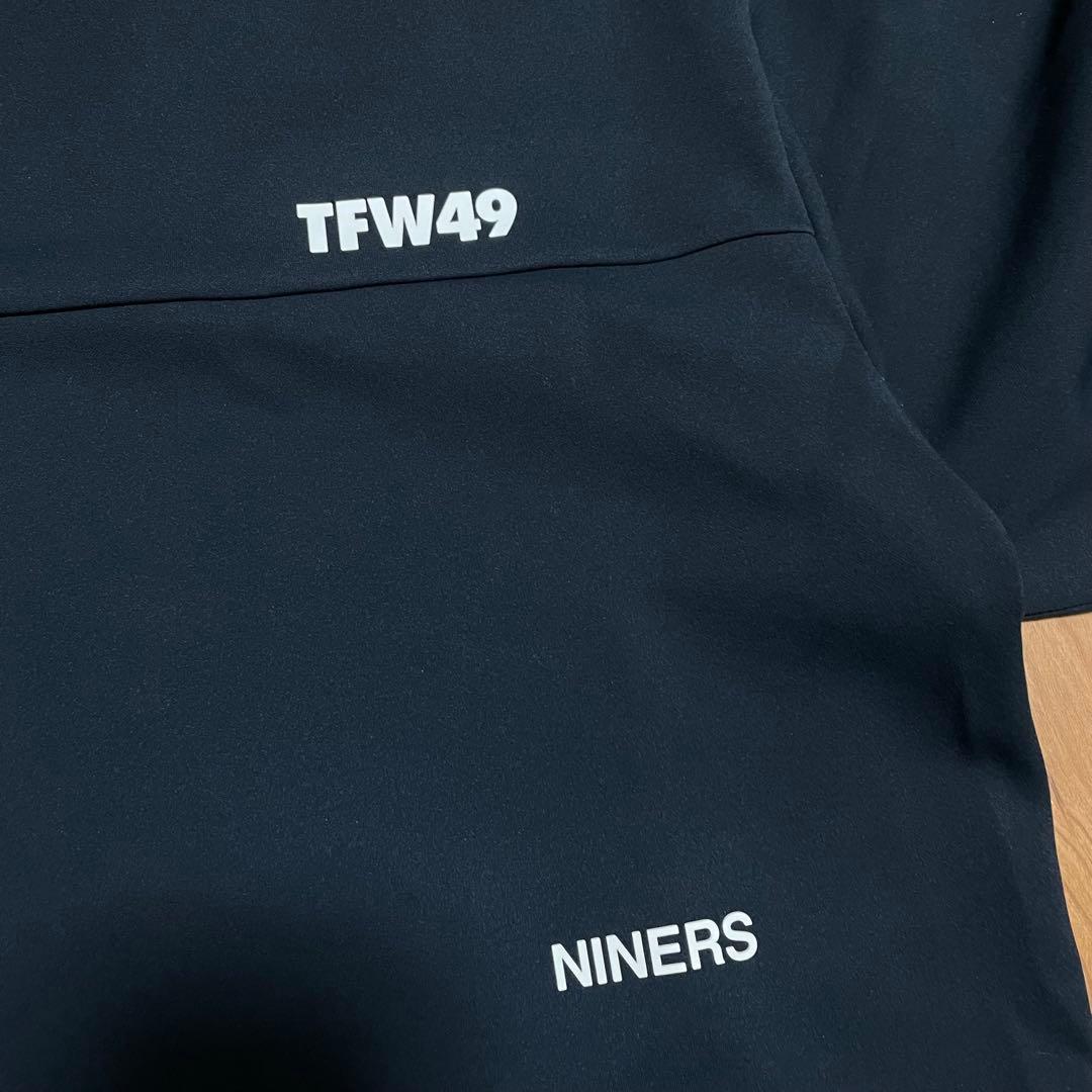 定価3万　TFW49 モックネック　ロングTシャツ ブラック　XL ゴルフ