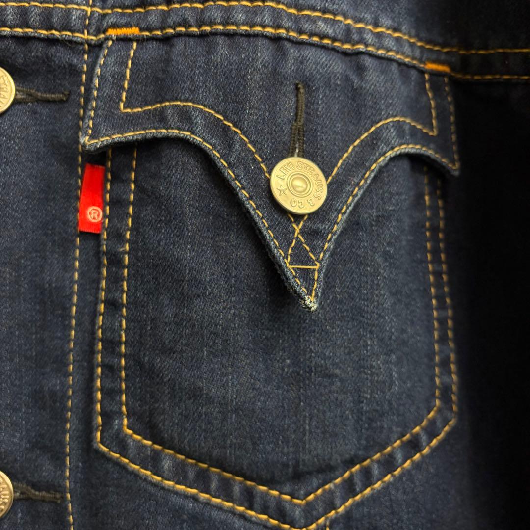ビッグサイズ！Levi's デニムジャケットTYPE1 ダークブルー　XXL