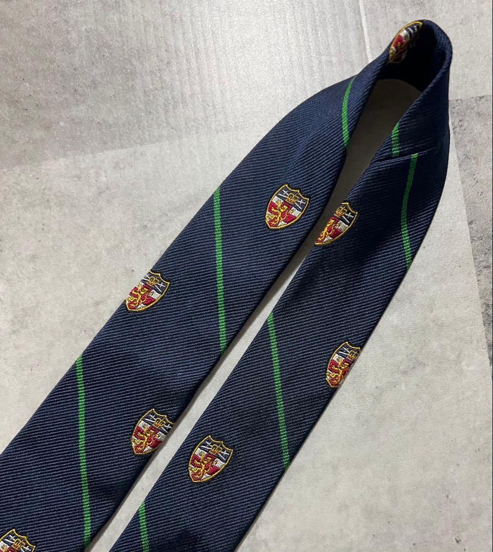 Polo by Ralph Lauren ネクタイ エンブレム刺繍 レジメンタル