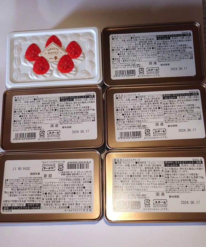 Mary's 　メリーチョコレート　2024 イオン限定　いちご缶　いちごポーチ