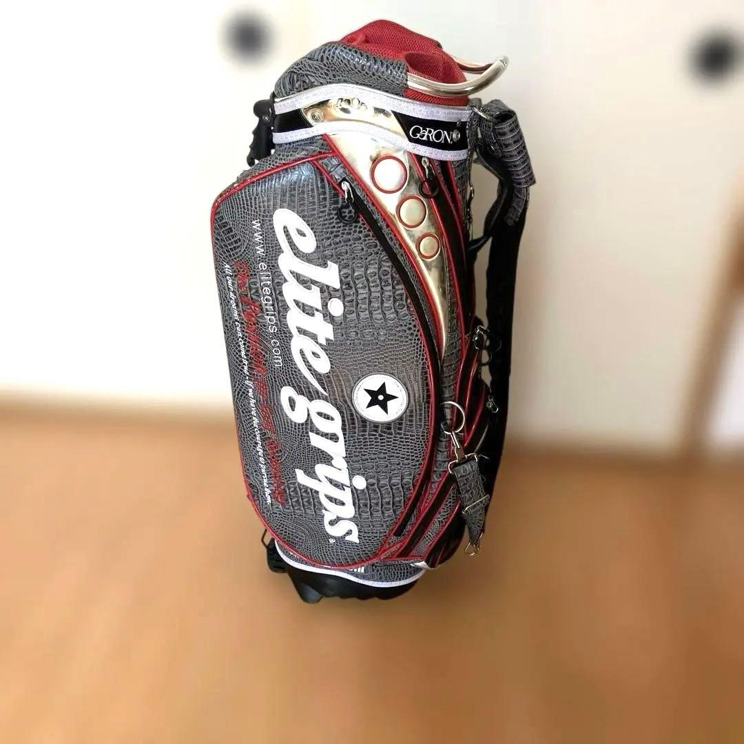 大阪キング、elitegrips キャディバッグ クロコダイル柄 2022