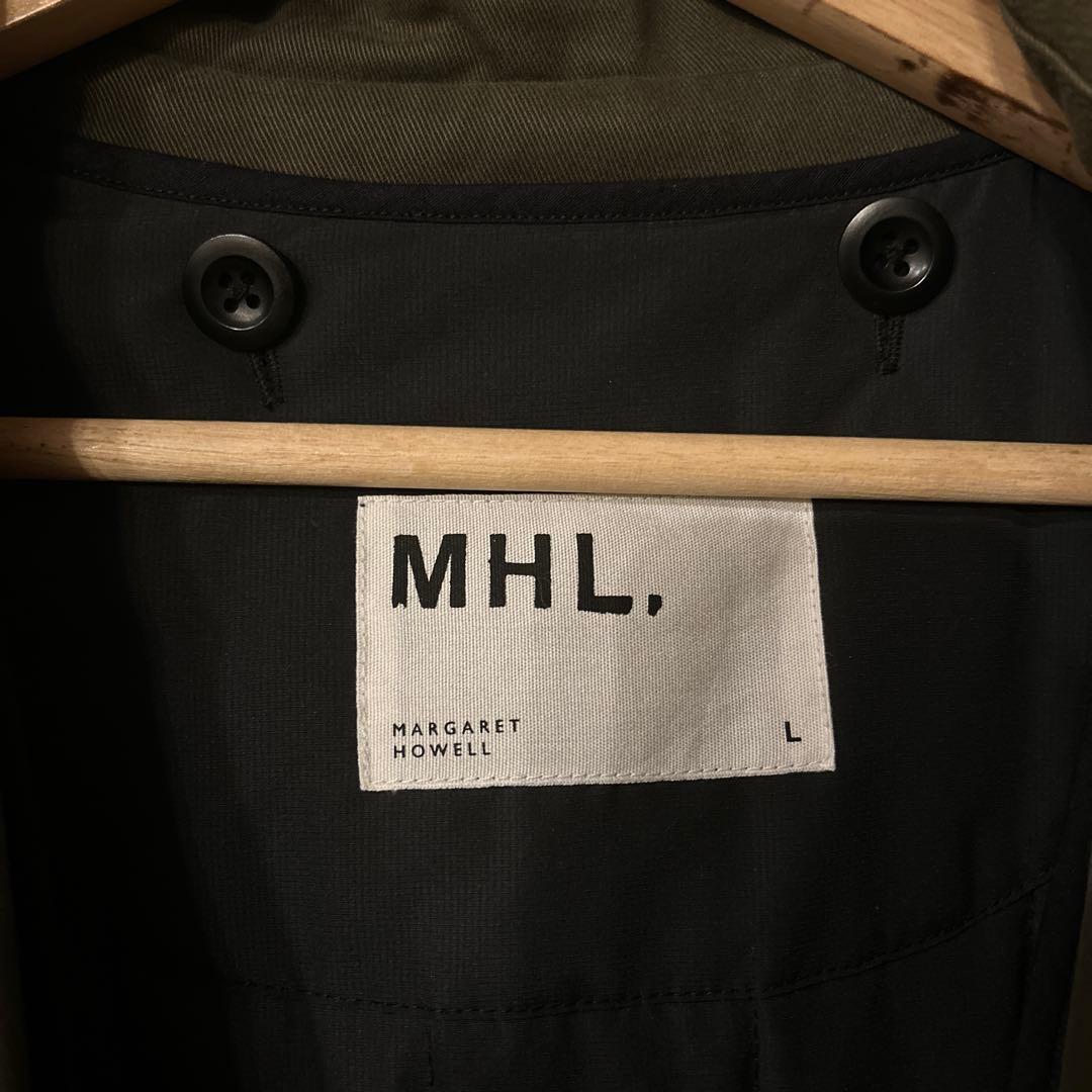 MHL. 中綿ライナー付き ステンカラーコート カーキ