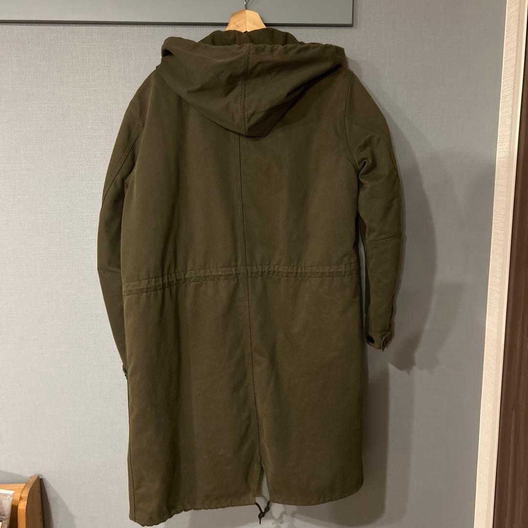 MHL. 中綿ライナー付き ステンカラーコート カーキ