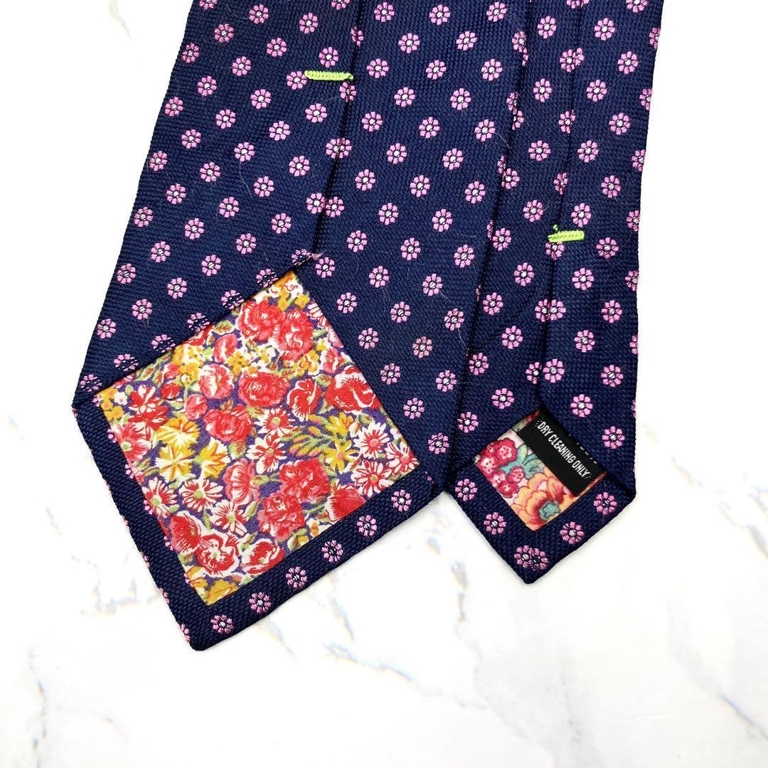 ◆せブランド専用◆Paul Smith ネクタイ 紺色 花柄 高級感