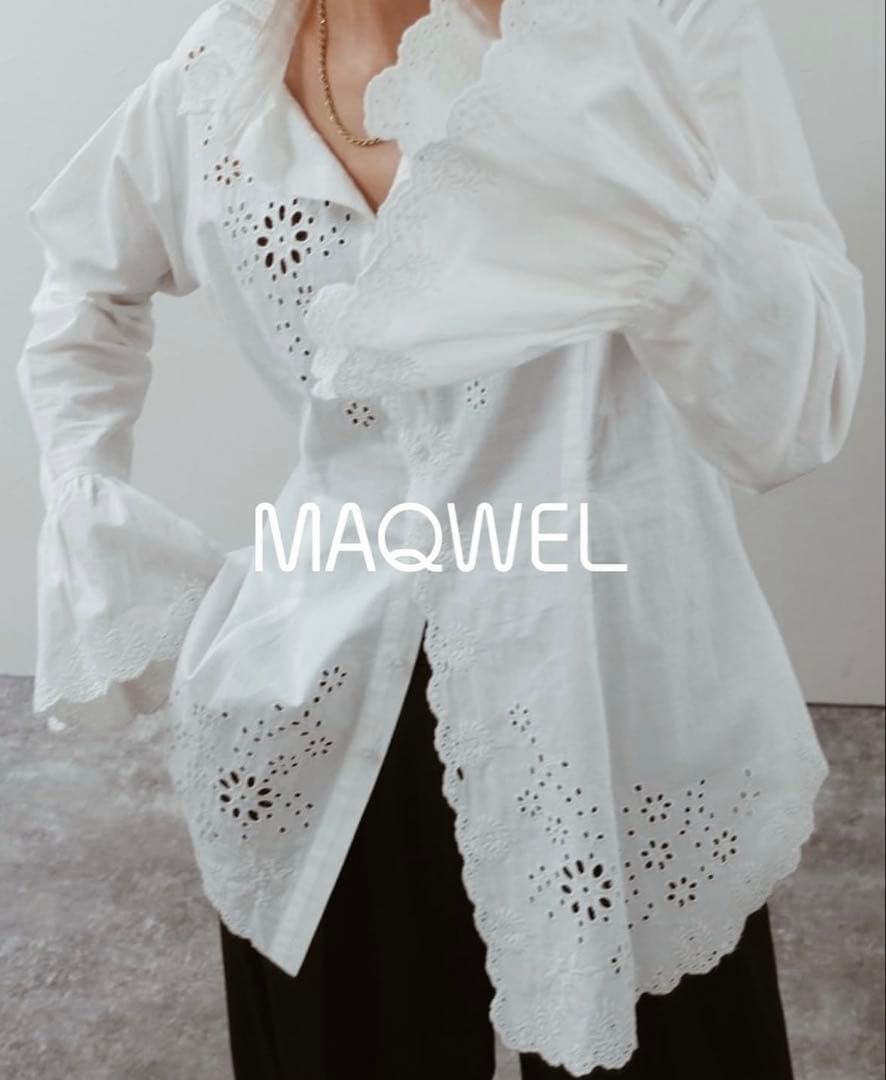 NOLLEY'S ノーリーズ　MAQWEL マクウェル　レース　刺繍ブラウス