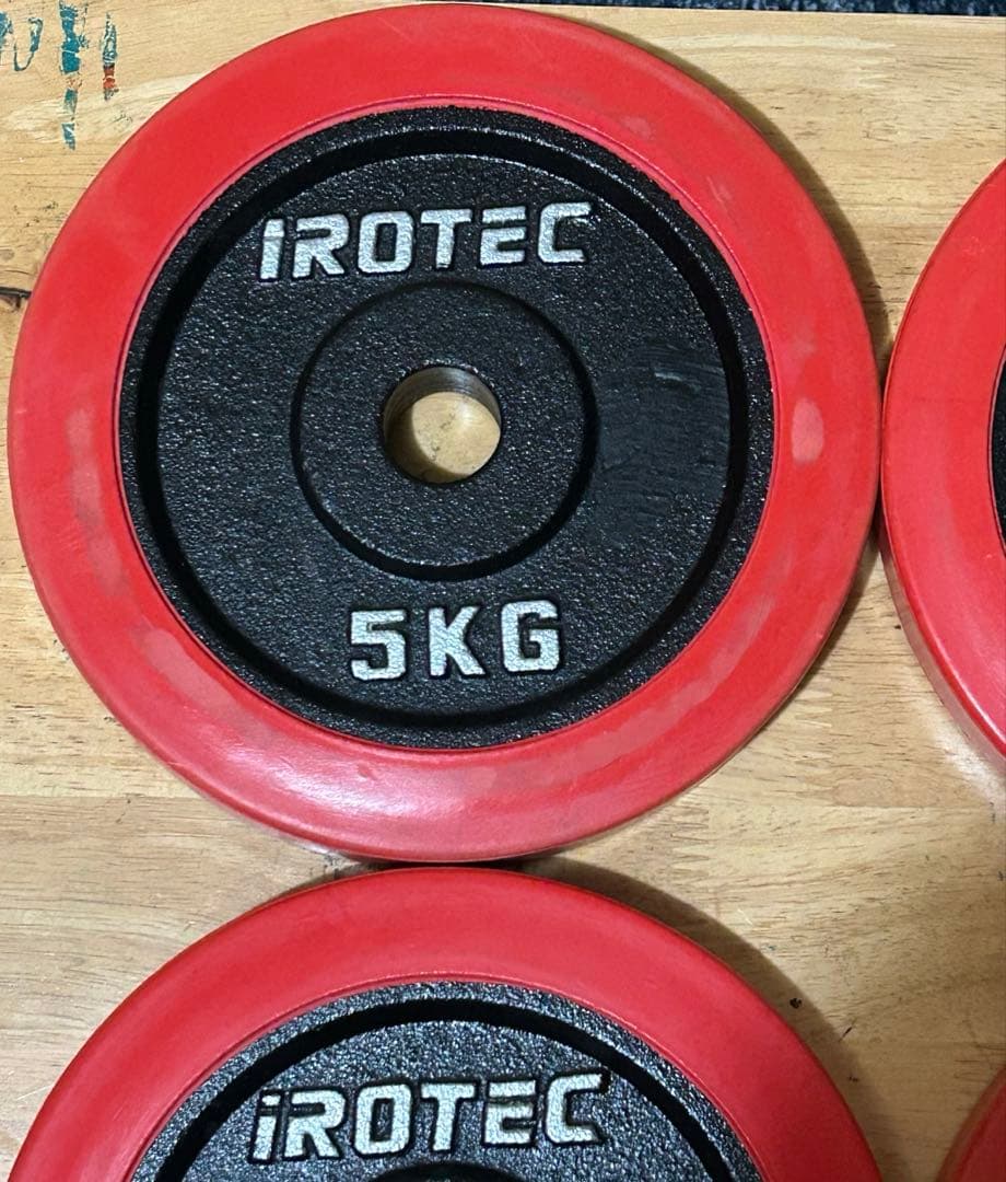 irotec アイロテック ラバー付きダンベルプレート 5kg×4　20kg