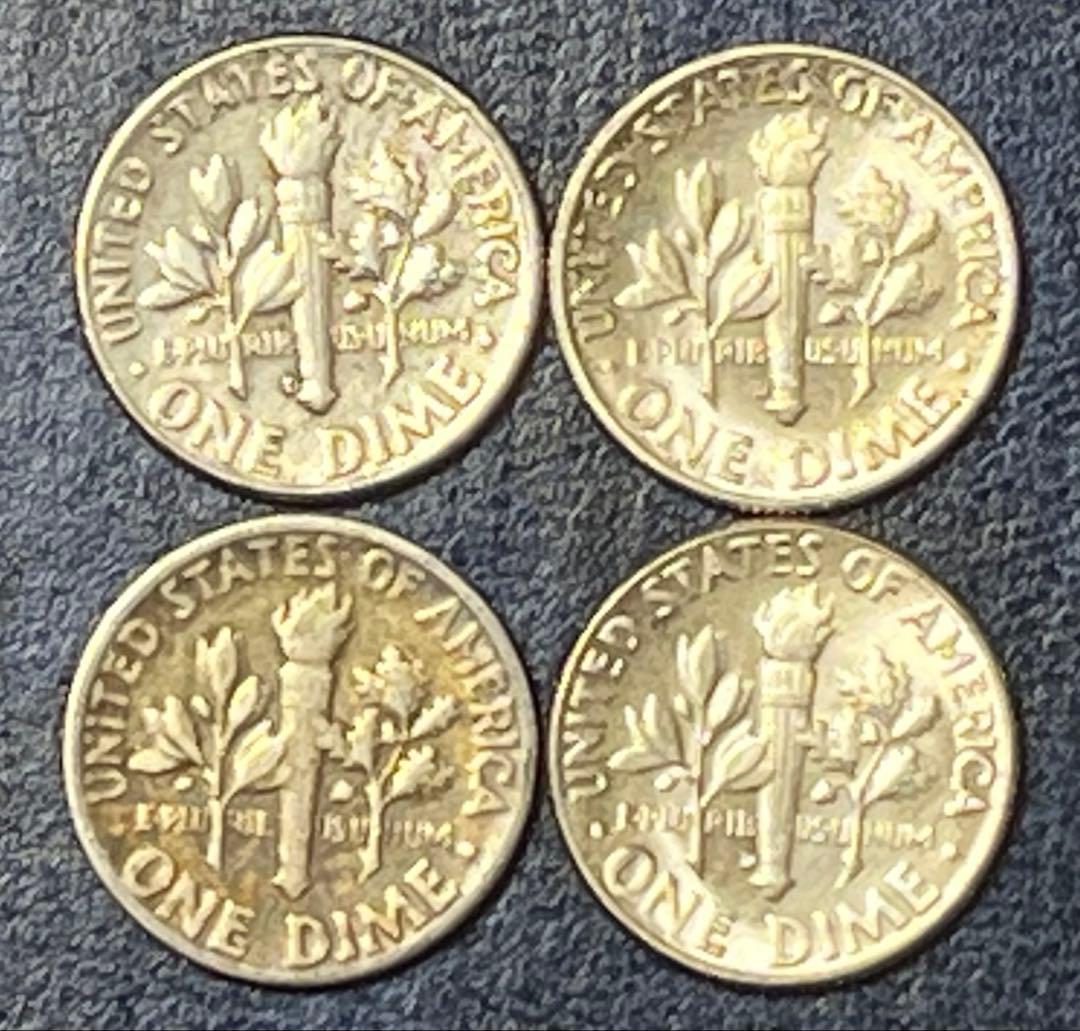 アメリカ　USA 1ダイム　10セント 銀貨　10枚