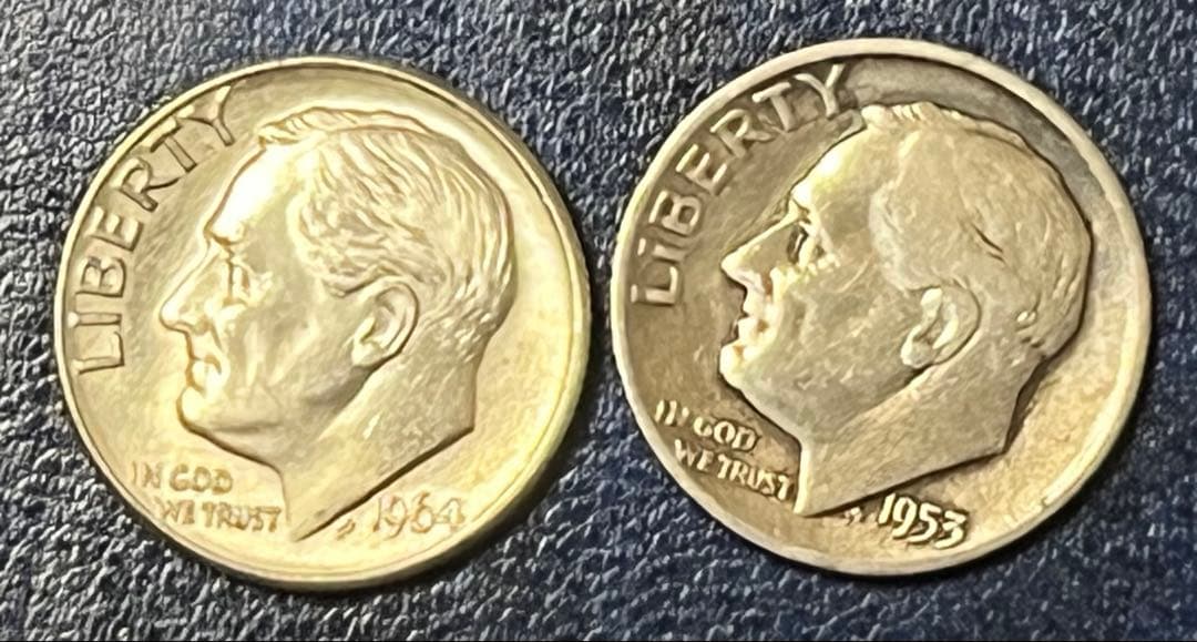 アメリカ　USA 1ダイム　10セント 銀貨　10枚