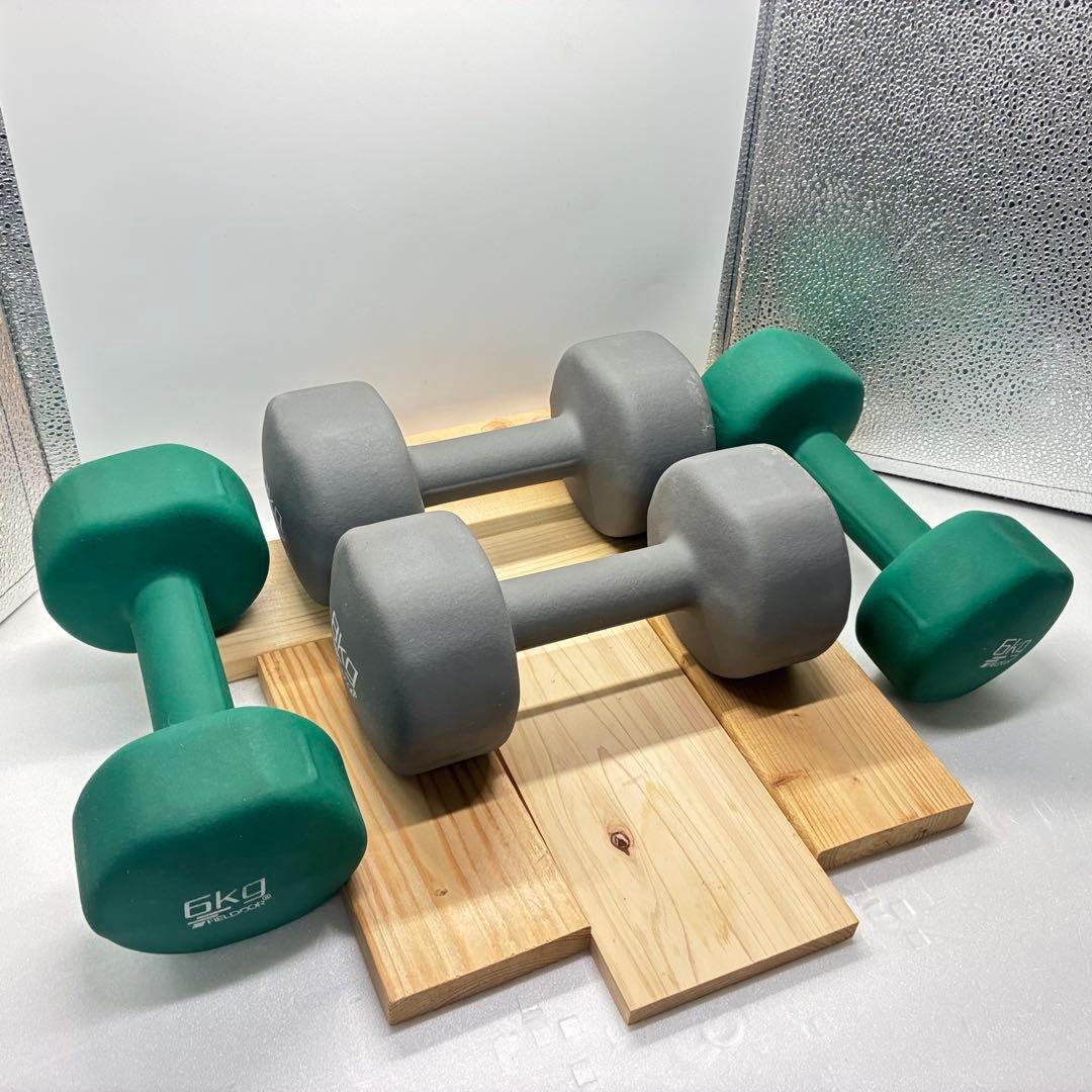 FIELDOOR 8kg 6kg ダンベル 2個セット