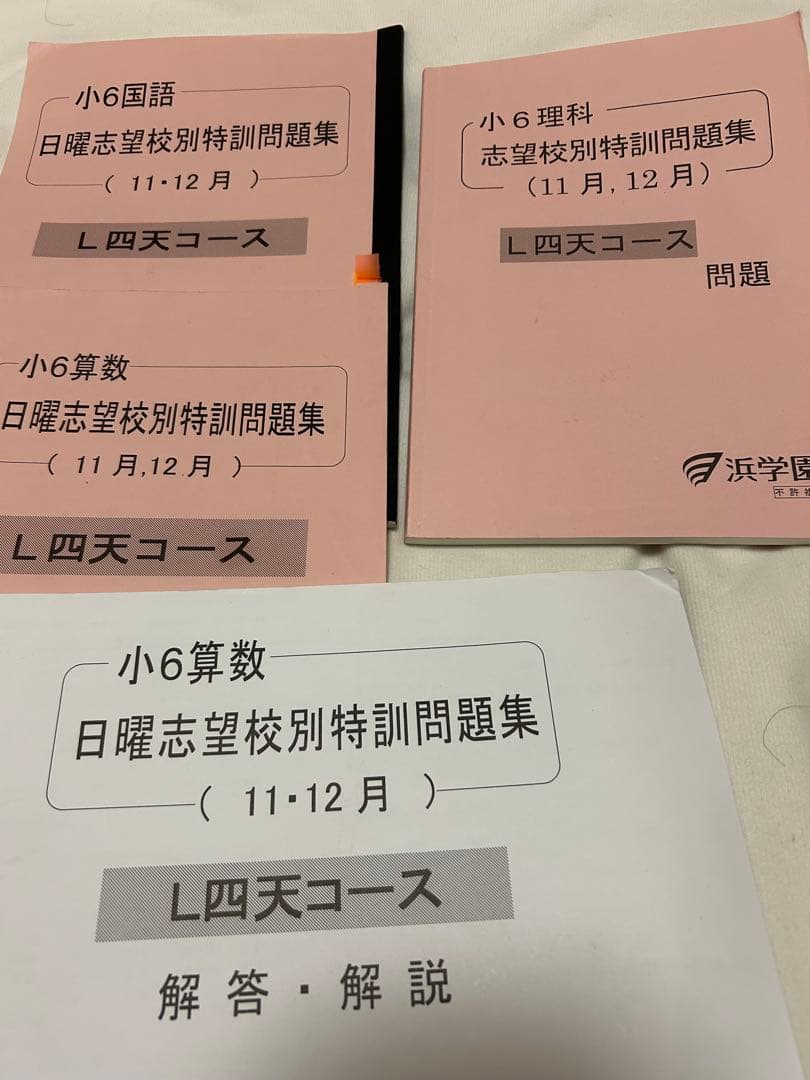 四天王寺中学　浜学園　小6 テキスト　プリントおまとめセット