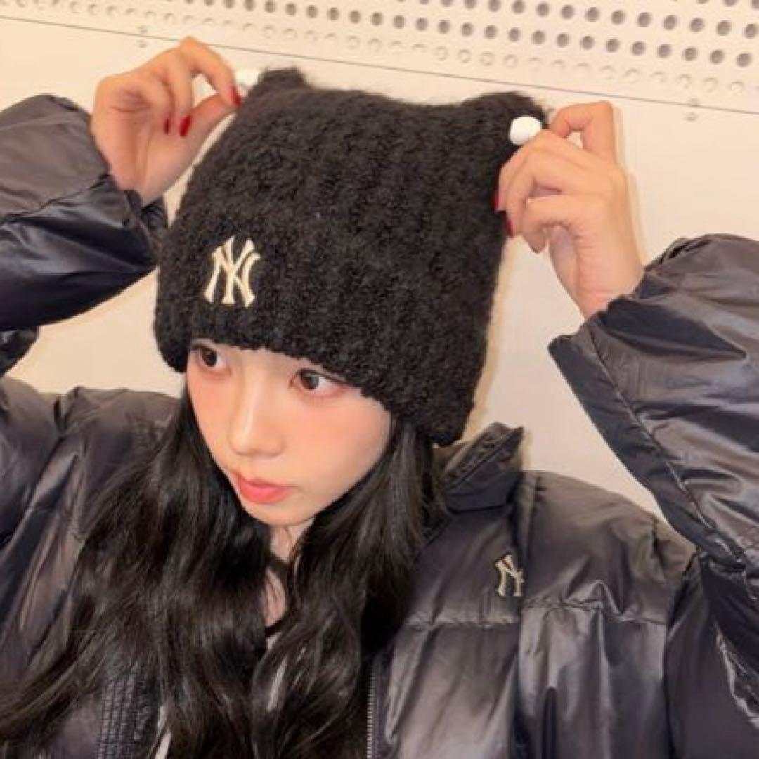 ま*こ様 MLB KOREA 猫耳 ビーニー 新品未開封 韓国限定 カリナ着用