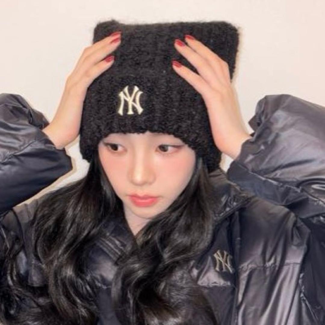 ま*こ様 MLB KOREA 猫耳 ビーニー 新品未開封 韓国限定 カリナ着用