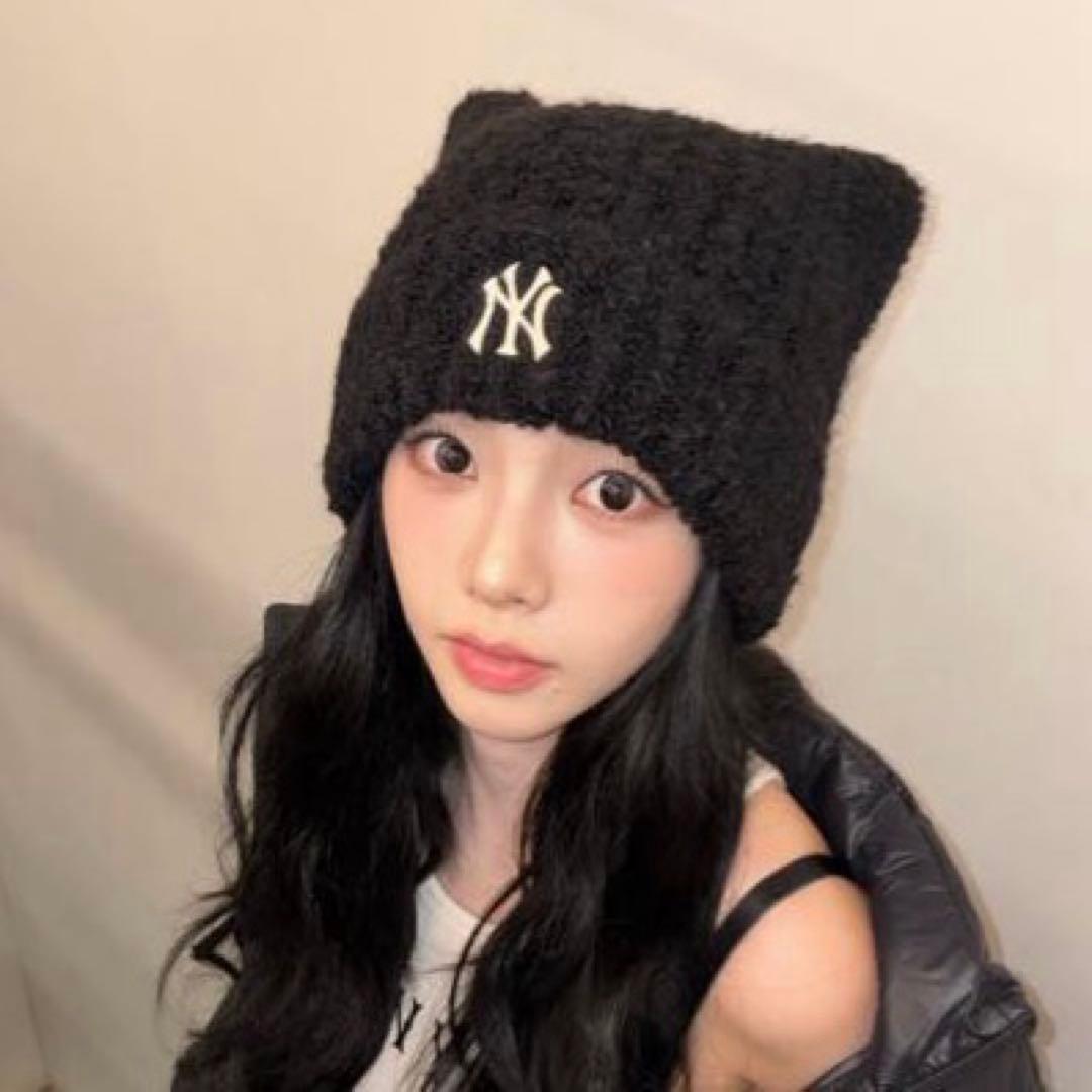 ま*こ様 MLB KOREA 猫耳 ビーニー 新品未開封 韓国限定 カリナ着用