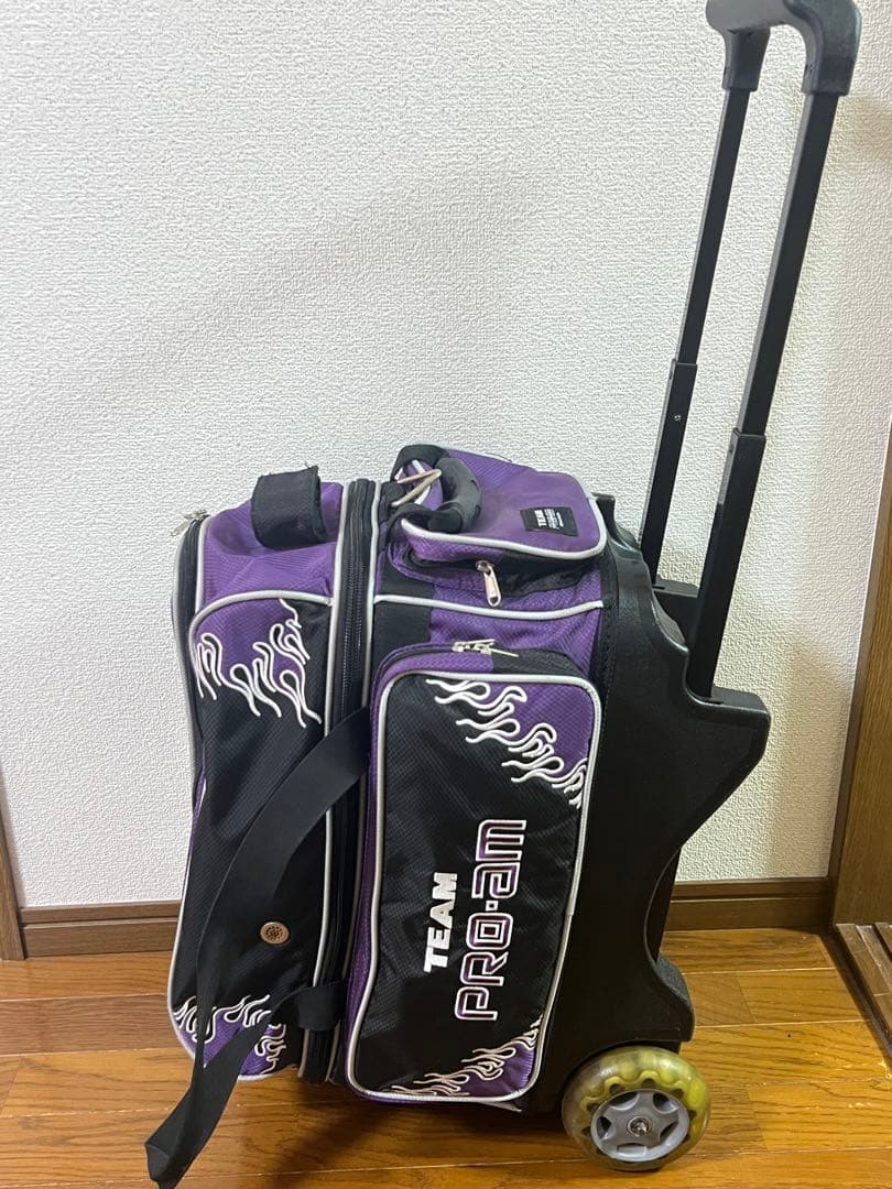 PRO-AM ボウリング用キャリーバッグ 黒紫