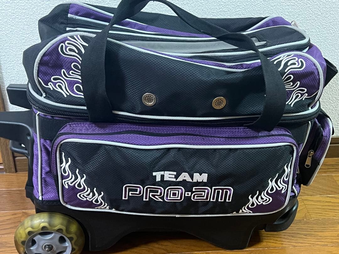 PRO-AM ボウリング用キャリーバッグ 黒紫