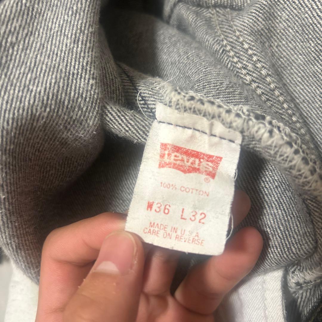80’s LEVI'S 501 ブラックデニム 先染め　W36 L32