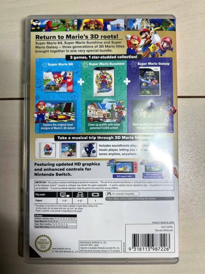 スーパーマリオ3Dコレクション　Super Mario 3D 海外版パッケージ