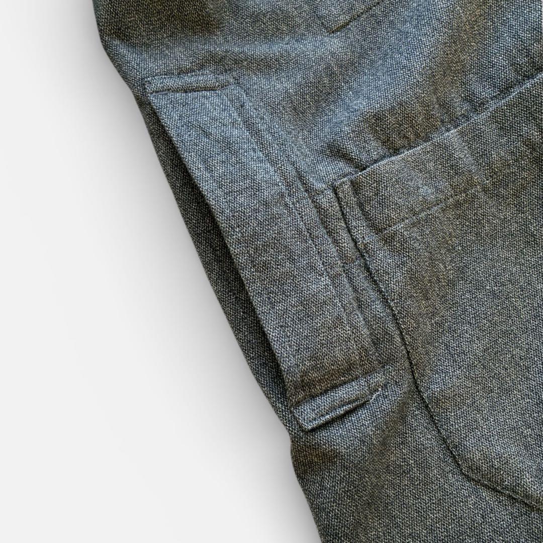J.S STEAD ショップコート L 黒シャン ごま塩