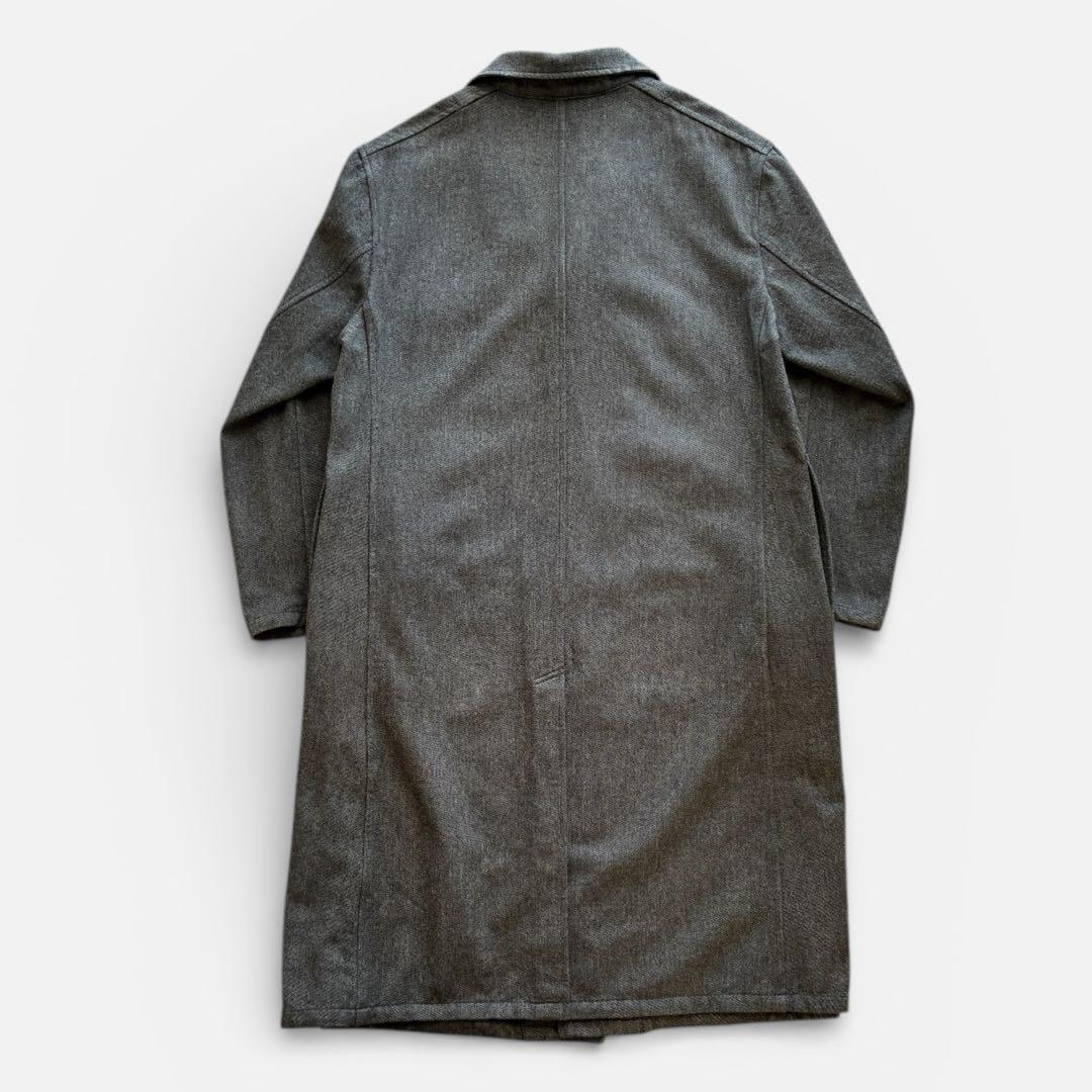 J.S STEAD ショップコート L 黒シャン ごま塩